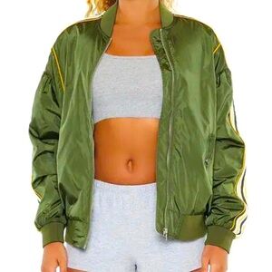 NWT Green Bomber Jacket Forever 21